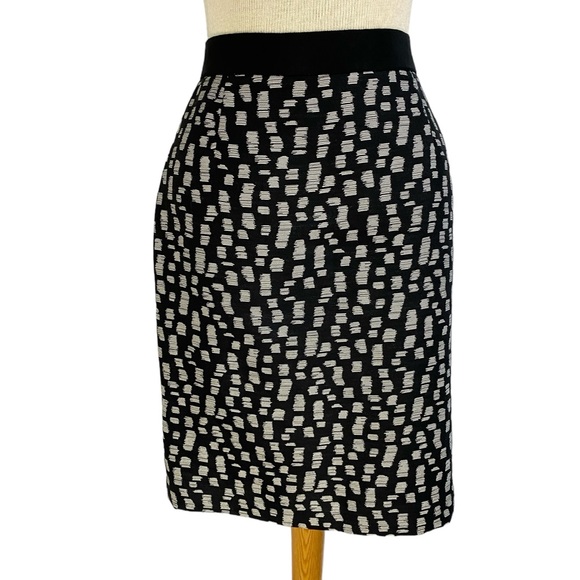 Classiques Entier Sz 4 Black and Gray Abstract Skirt - Picture 2 of 10